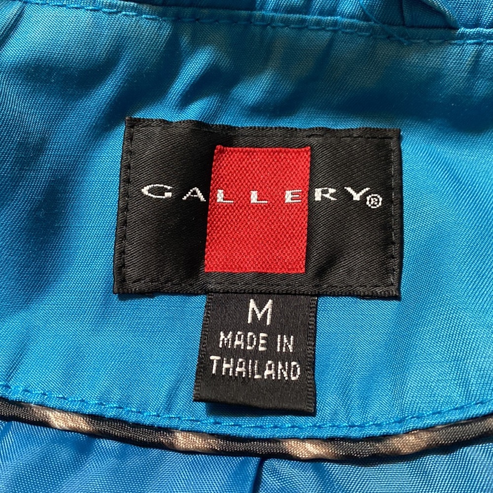 Gallery Vintage Blue Snap Closure Jacket M - Picture 10 of 13
